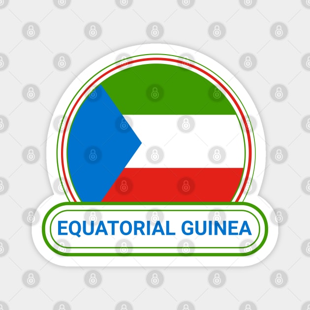 Equatorial Guinea Country Badge - Equatorial Guinea Flag Magnet by Yesteeyear