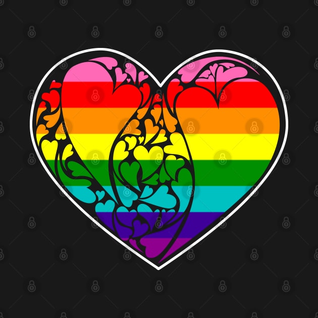 Original Gilbert Baker Gay Pride Flag  LGBT+ Heart by aaallsmiles