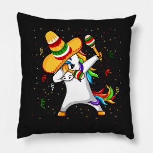 Dabbing Unicorn Cinco De Mayo Pillow