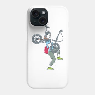 funny folding bike Phone Case