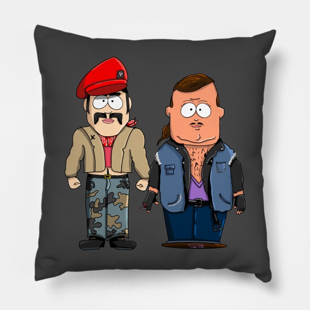 Big Gay Bulk and Mr Skull Pillow by freezethecomedian