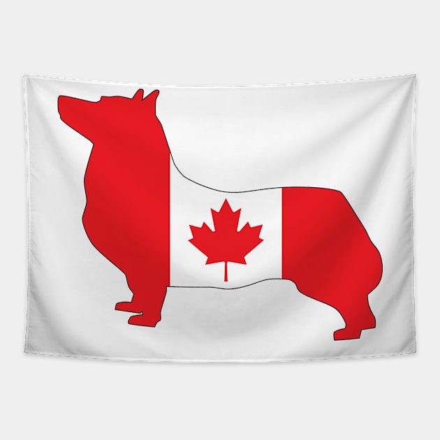 Swedish Vallhund Canada Flag Filled Tapestry by DPattonPD