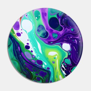 Neon Pulse: A Vivid Play of Color in Abstract Art Pin