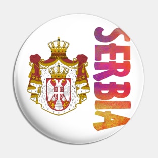 Serbia Coat of Arms Design Pin