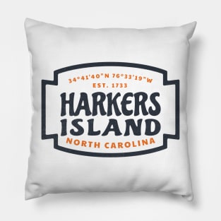 Harkers Island, NC Summer Vacation Beach Trip Pillow