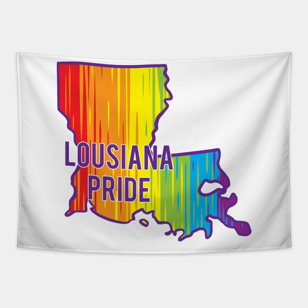 Louisiana Pride Tapestry by Manfish Inc.