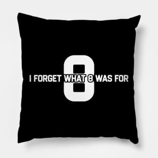 I Forget What 8 Was For Pillow