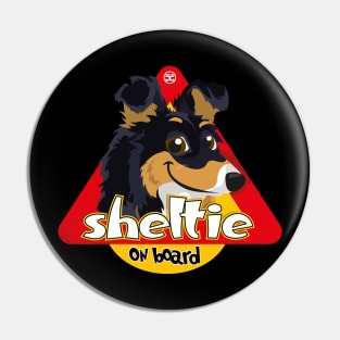 Sheltie on Board - Tricolor Pin