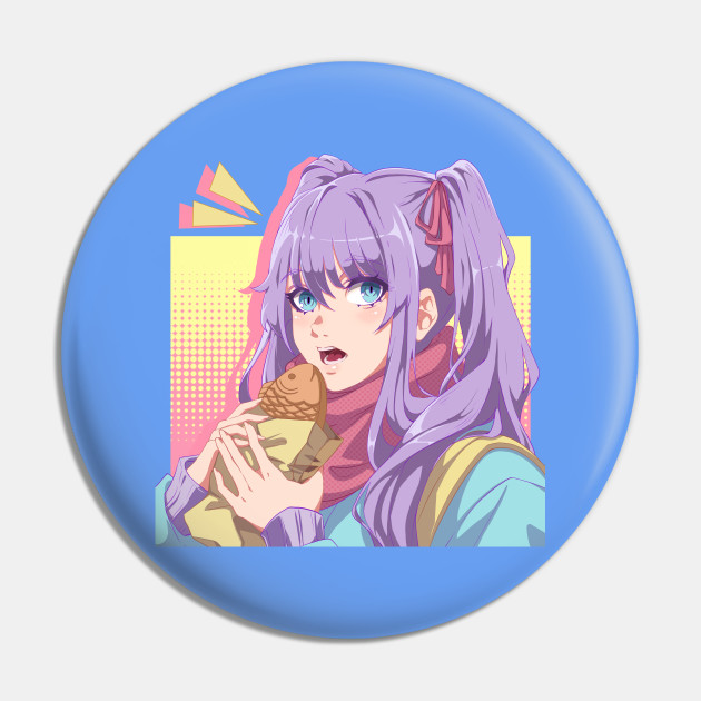 Kawaii Girls Eat Taiyaki Pastel Colors Anime And Manga Pin Teepublic De Kawaii Girls Eat Taiyaki Pastel Colors Anime And Manga Pin Teepublic De