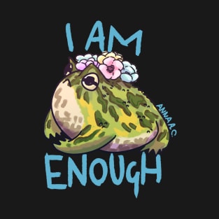 Mental Health Positivity Frog "I Am Enough" T-Shirt