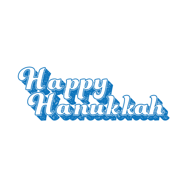 Rough Vintage Happy Hanukkah by Underdog Designs