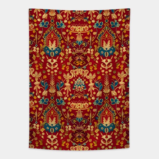 Traditional rajasthani pattern art Tapestry by Spaceboyishere