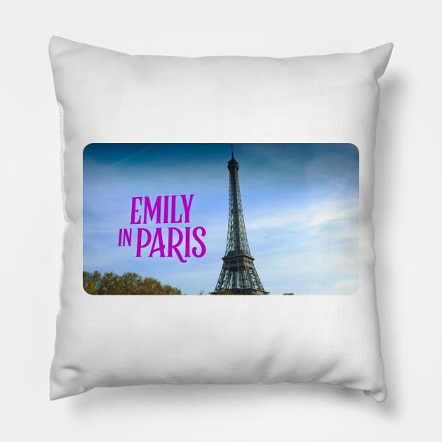 Emily in Paris Title Card Pillow by akastardust