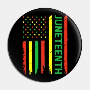 JuneTeenth Flag Shirt Black History vintage Black Pride Pin