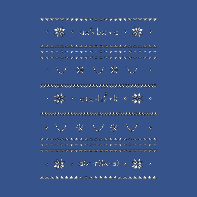 Quadratic Equations Winter Design by acrossTPB