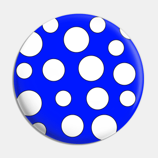 Blue and White Polka Dots Pin