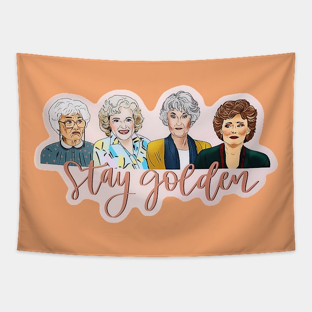 Stay Golden Golden Girls tv show Tapestry by sudaisgona