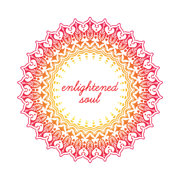 Enlightened Soul - Meditation Mandala Print Design GC-092-17 by GraphicCharms