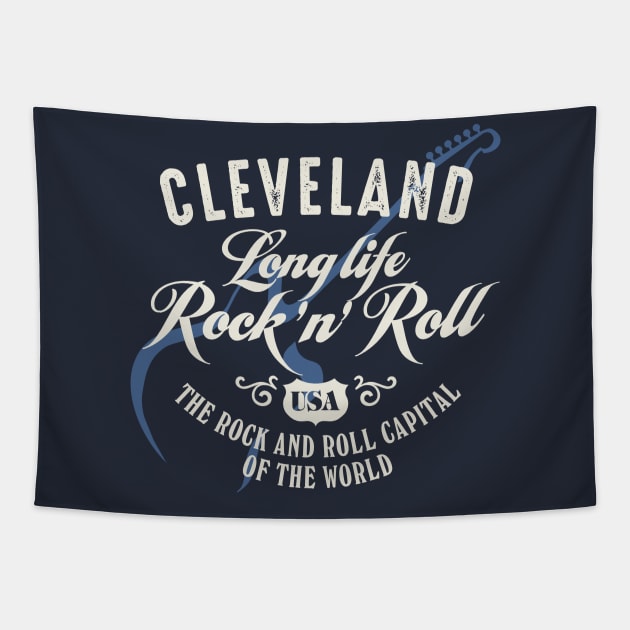 Cleveland Rock And Roll Tapestry by Designkix