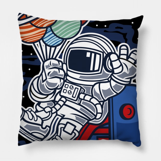 Space exploration elon musk tshirt Pillow by Vine Time T shirts