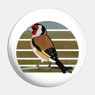 jz.birds Goldfinch Bird Animal Design Illustration Pin