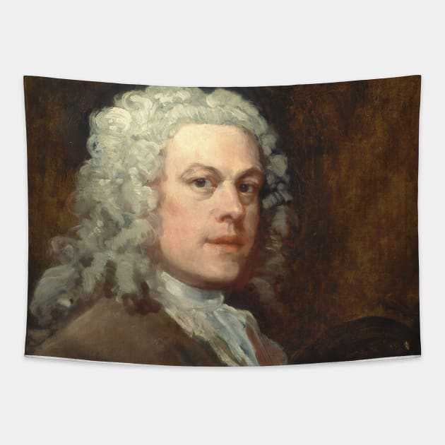 Self-Portrait by William Hogarth Tapestry by Classic Art Stall