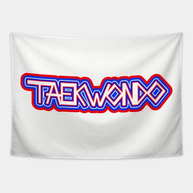 Taekwondo Bubble Logo Tapestry by SpinningKickTKD