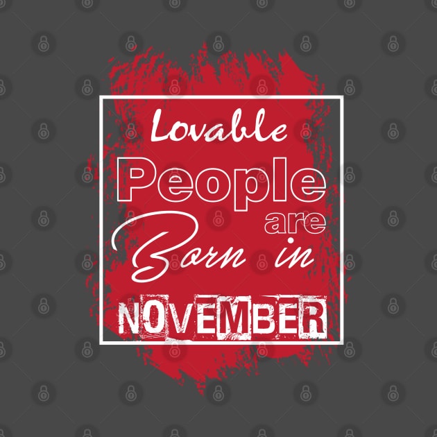 Lovable people are born in November by variantees