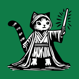 Cats in robes holding a fluorescent light I T-Shirt