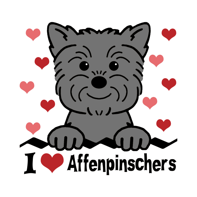 I Love Affenpinschers by AnitaValle