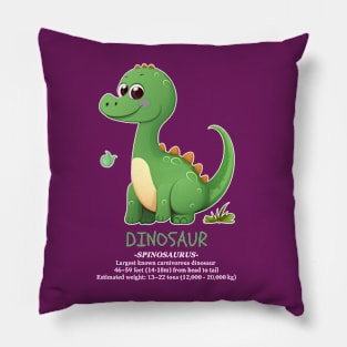 Cute Dinosaur Spinosaurus for Dark T-shirt Pillow