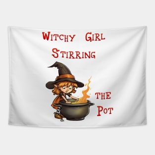 Witchy Girl  Stirring The Pot Tapestry