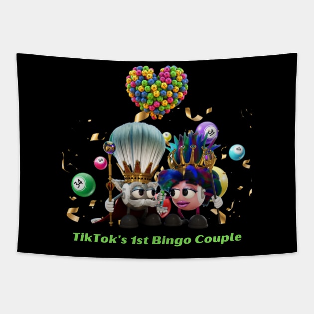 Bingo Couple Green Tapestry by TC/LBM BINGO