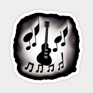 Guitar and Musical Notes Magnet