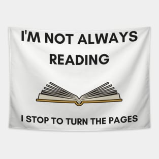 Funny Book Lover Reading Design for Bookworms Tapestry