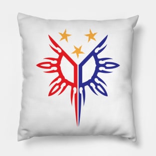 Tribal Philippines Filipino Sun and Stars Flag by AiReal Apparel Pillow