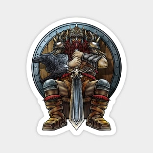 Viking On Throne - Nordic Norse Valhalla Magnet