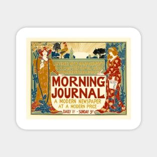 MORNING JOURNAL NEWSPAPER by Louis John Rhead Vintage American Advertisement Magnet