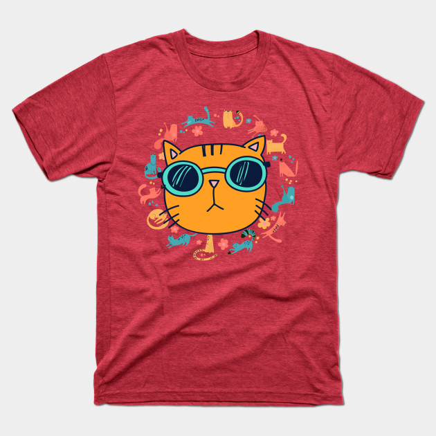 Disover Funny Orange Cat - Cat - T-Shirt