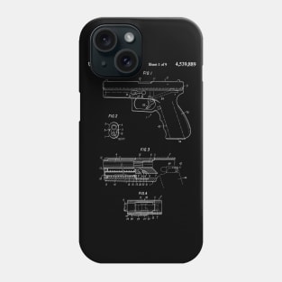 Glock Handgun Patent (white) Phone Case