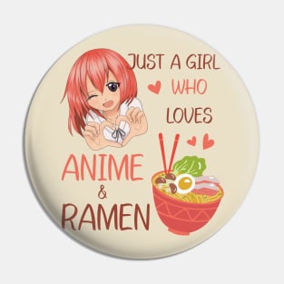 Just a girl who loves Anime; Japan Anime Girl; Teen Girl Anime Merch Pin