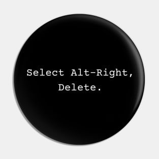 Select Alt-Right, Delete Pin