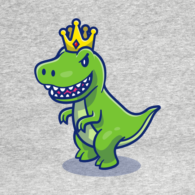 Discover Cute Dino King - Dinosaur - T-Shirt