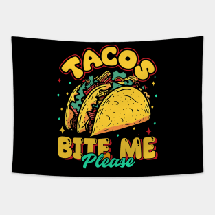 Tacos Bite Me Please Tapestry