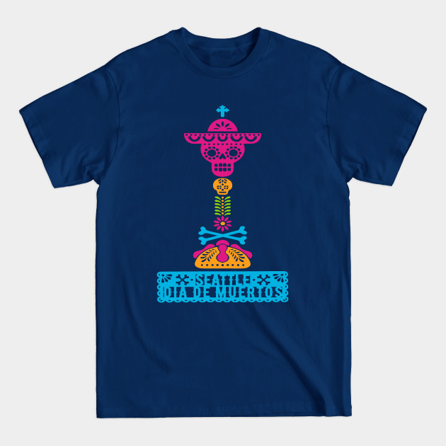 Discover Calavera Space Needle - Day Of The Dead - T-Shirt