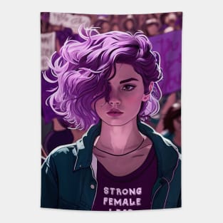 Strong Female Lead Protest Tapestry