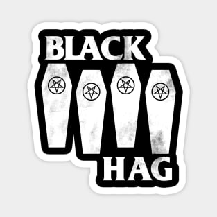 Black Hag - Witch - Occult Goth - Distressed Magnet