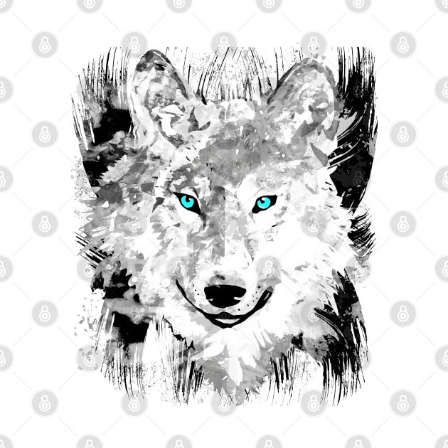 Wolf - Gray Wolf Head - Beautiful Eyes by BigWildKiwi
