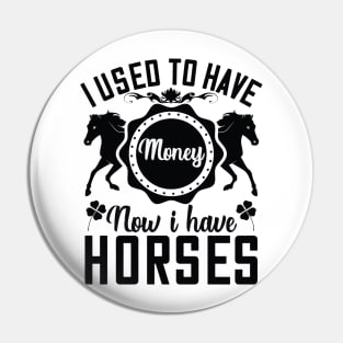 I used to have money now I have horses Pin