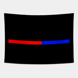 Thin Red Blue Line Firefighter Police Flag Tapestry